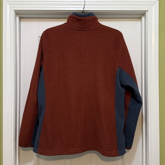 L.L. Bean Women's Fleece Jacket - Rust and Gray - size Large Pet - Picture 2 of 4